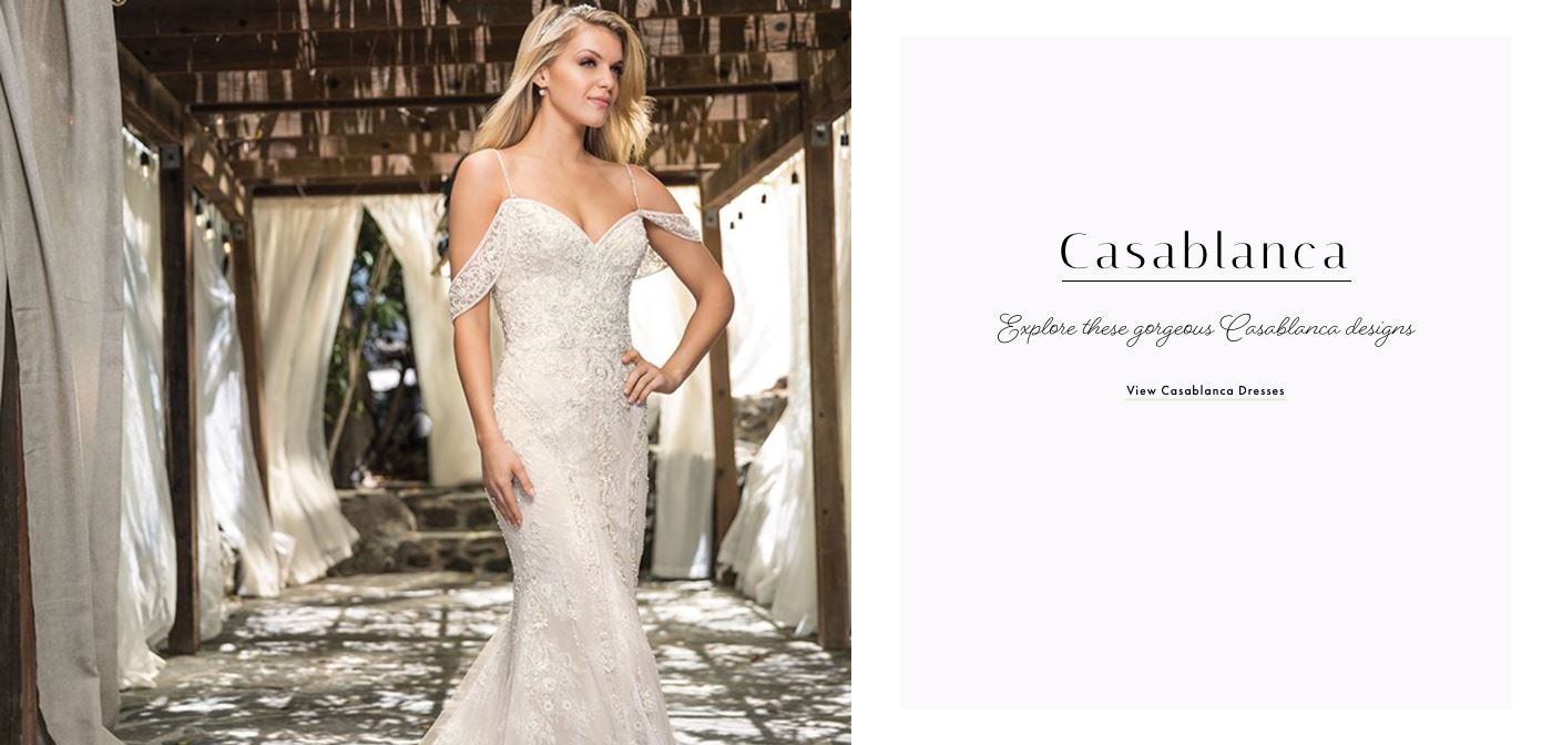 Casablanca Bridal banner desktop